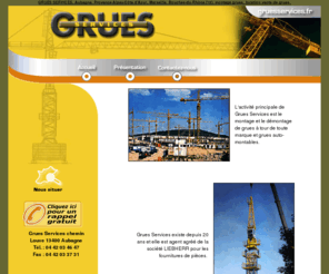 montage-grues-bouchesdurhone.com: GRUES SERVICES, Aubagne, Provence-Alpes-Côte d'Azur, Marseille, Bouches-du-Rhône (13): montage grues, location vente de grues.
GRUES SERVICES, Aubagne, Provence-Alpes-Côte d Azur, Marseille, Bouches-du-Rhône (13): montage grues, location vente de grues.