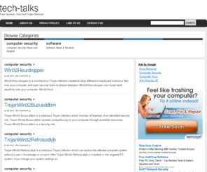 tech-talks.com: Tech-Talks.com - Get Free Spyware Removal Help and Latest Virus Removal Tools.
Free Spyware, Virus and Trojan Removal