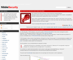 nibblesec.org: Nibble Security
NibbleSecurity Blog