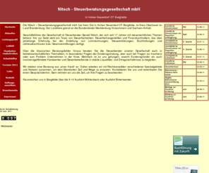 unternehmensberatung24.biz: Nitsch - Steuerberatungsgesellschaft mbH - Steuerberatung  Einkommenssteuer  Steuertipps Bilanz Unternehmensbesteuerung Existenzgründung Bilanzierung Erbschaftssteuer Unternehmenskrisen
Steuerberater Gerald Nitsch hilft bei der Einkommenssteuer,Koerperschaftssteuer,Gewerbesteuer,Umsatzsteuer,Existenzgruendung,Lohnbuchhaltung,Wirtschaftsberatung,Buchfuehrung,Jahresabschluss,Steuererklaerungen,Unternehmensberatung