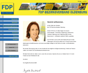 fdp-oldenburgerland.de: FDP Bezirksverband
FDP Oldenburger Land - Informationen über die Kreisverbände:  Ammerland, Cloppenburg, Delmenhorst, Friesland, Oldenburg-Land, Oldenburg-Stadt, Vechta, Wesermarsch. 