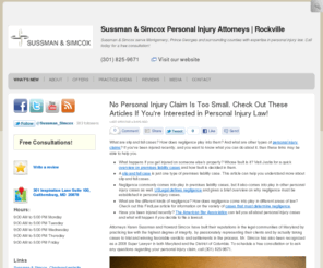 md-personal-injury-attorneys.com: Sussman & Simcox Personal Injury Attorneys Gaithersburg, Gaithersburg, MD
Sussman & Simcox serve Montgomery, Prince Georges and surrounding counties with expertise in personal injury law. Call today for a free consultation!