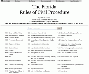 Floridacivpro Com Florida Rules Of Civil Procedure