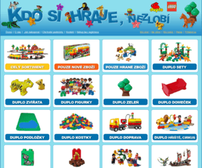 kdosihraje.cz: Kdosihraje.cz - Domovská stránka
Náš internetový obchod nabízí nové i použité DUPLO a LEGO. V nabídce jsou jak celé sety, tak jejich jednotlivé části, včetně již nevyráběných.