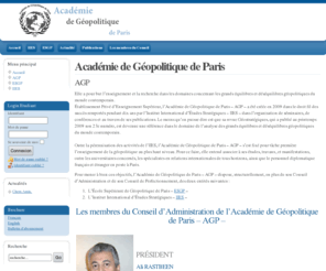 academiegeopolitique.com: Académie de Géopolitique de Paris
Académie de Géopolitique de Paris