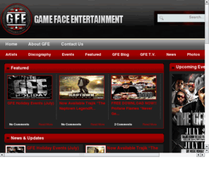 indyundergroundrap.com: Game Face Entertainment Records - by Artists, for Artists
Urban, rap, hip-hop, r&b, music, indy record label in Indianapolis