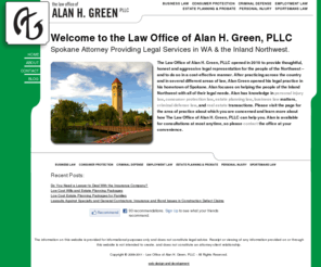 spokane-law.com: Law Office of Alan H. Green - Spokane, Washington Attorney
Alan Green (Spokane attorney) provides consumer protection, criminal defense, business law, real property, estate planning and probate attorney services.