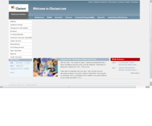 clariantcompounding.com: Clariant - Exactly Your Chemistry
Clariant is a global leader in the field of specialty chemicals. Strong business relationships, commitment to outstanding service and wide-ranging application know-how make Clariant a preferred partner for its customers.
