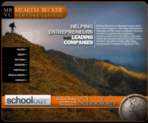 meakembecker.info: Meakem Becker Venture Capital
Meakem Becker is an early-stage venture capital firm which invests in a wide range of information technology and life sciences companies.