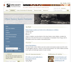 justiceinitiative.org: Open Society Justice Initiative | Open Society Foundations
The Open Society Justice Initiative pursues law reform activities grounded in the
protection of human rights, and contributes to the development of legal capacity for open
societies worldwide.