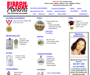 wholesalemedals.com: Home
Manufactures of custom neck ribbon awards medals, bag tags, ornaments at wholesale prices. Personalization options. Buy straight from the factory.