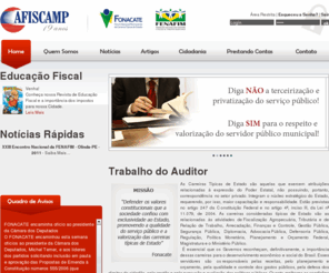 afiscamp.org.br: AFISCAMP - Associação dos Auditores Fiscais da Prefeitura Municipal de Campinas
Fiscais,  Auditores-Fiscais, AFISCAMP, Associacao, Receita Federal, Auditor-Fiscal, imposto de renda, impostos, Campinas, Sao Paulo, publico, RMC, Regiao Metropolitana de Campinas, associacao fiscais campinas