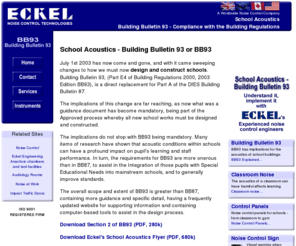 bb93.co.uk: School Acoustics - BB93 and the Building Regulations
School acoustics and the importance of the Building Bulletin 93 section of the Building Regulations