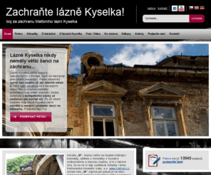 zachrante-lazne-kyselka.cz: Zachraňte lázně Kyselka | Petice na záchranu lázní
 Zachraňte lázně Kyselka - Další web používající WordPress 