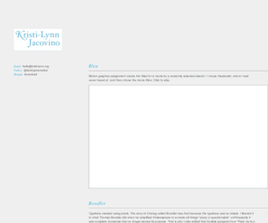 kristi-lynn.org: kristi-lynn jacovino // my name has a hyphen
kristi-lynn jacovino has an online portfolio for web, print, and motion design.