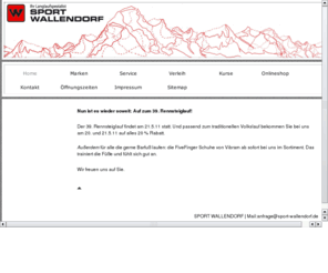 sport-wallendorf.de: SPORT WALLENDORF OBERHOF | WINTERSPORT | BERGSPORT | OUTDOOR
Internetpräsenz von Sport Wallendorf Oberhof. Ausrüster für Langlauf, Alpin, Snowboard, Bergsport, Klettern und Outdoor.