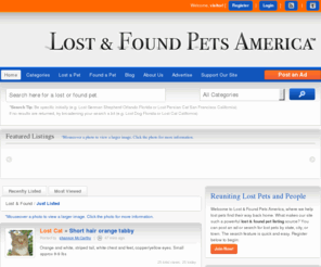 lostandfoundpetsamerica.com: Lost Pets & Found Pets Listings | Lost & Found Pets America
List your lost pets or found pets at Lost & Found Pets America.