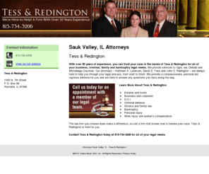 tessandredingtonil.com: Attorneys Sauk Valley, IL - Tess & Redington
Tess & Redington provides professional attorneys to Sauk Valley, IL. Call 815-734-3206 for an appointment with a member of our legal team.