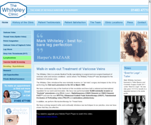 veinsociety.net: Treatment of Varicose Veins at The Whiteley Clinic, Surrey UK
The Whiteley Clinic provides treatments and information on Varicose Veins Conditions