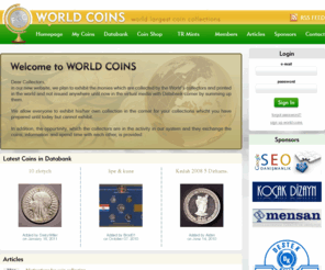 worldcoins.ws: ..WORLD COINS.. world largest coin collections
