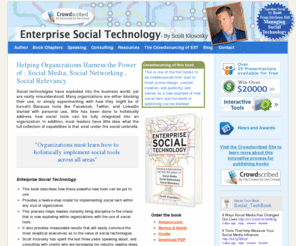 enterprisesocialtechnology.com: Enterprise Social Technology | Web 2.0 | Social Software | Enterprise Web2.0 | Scott Klososky
Enterprise Social Technology is changing the way business and people communicate and do business. Scott Klososky’s book can help organizations implement a result driven Social Tech strategy.