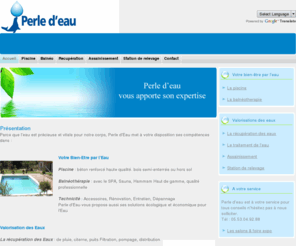 perledeau.com: Perle d'Eau votre bien etre  par l'eau, récuperation et assinissement situé en dordogne
Perle d'eau vous apporte sa gamme écologie et économique que ce soit dans la récupération des eaux, ou dans leurs traitement.'> 

<meta name='keywords' content='recuperation d'eau,balneo dordogne, sauna dordogne,piscine hors sol,sécurité piscine, écologie dordogne, cuve citerne,  valorisation d'eau, durable, energie renouvelable, stockage des eaux, assainissement des eaux usées, traitement des eaux, ecologie périgueux, ecologie sarlat, ecologie terrasson, ecologie montignac, intervention dordogne.