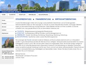 duesseldorf-steuerberatung.de: Steuerberater Düsseldorf - MICHAEL SCHMITZ
STEUERBERATER DÜSSELDORF: Michael Schmitz berät deutschlandweit. Tätigkeitsschwerpunkte: Touristik, Künstler, Immobilien, Buchführung.