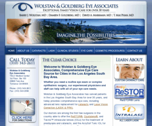 lasiksouthbay.com: Cataract Surgery, Lasik | Palos Verdes Peninsula, Beach Cities
Wolstan & Goldberg Eye Associates of Torrance offers Lasik and Cataract Surgery, Eyelid Surgery and Botox for Palos Verdes, South Bay, Manhattan Beach, Santa Monica, Long Beach, Redondo Beach, Beach Cities.