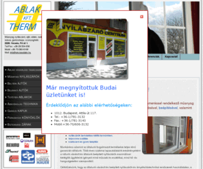 ablaktherm.hu: Ablaktherm Kft. Műanyag nyílászárók forgalmazása beépítése.
Ablaktherm Kereskedelmi Szolgáltató Kft. Műanyag nyílászárók Forgalmazása Beépítése