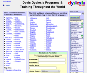 davis.info: Davis Dyslexia Programs and Training Worldwide
Davis Dyslexia Programs and Training Worldwide