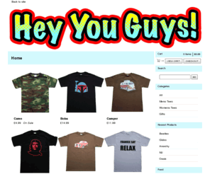 heyyouguys.co.uk: Hey You Guys — Home
Film TV music comedy T-shirts