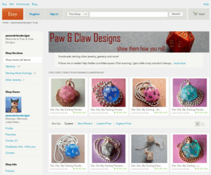 pawandclawdesigns.com: Welcome to Paw & Claw Designs by pawandclawdesigns on Etsy
Handmade sterling silver jewelry, geekery and more!    A big welcome to those whove found Paw & Claw Designs though Heartsy.me. Youll find a