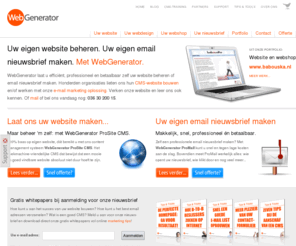 emk.biz: Website maken? Met CMS? Laat ons uw website bouwen....
Uw website met zoekmachinevriendelijk en betaalbaar CMS. Wij maken uw website, u beheert 'm daarna zelf. Klik door voor info & vrijblijvende offerte.