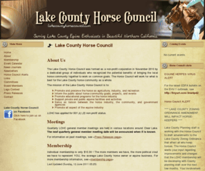 lakecountyhorsecouncil.com: Lake County Horse Council
Serving Lake County Equine Enthusiasts in Beautiful Northern California