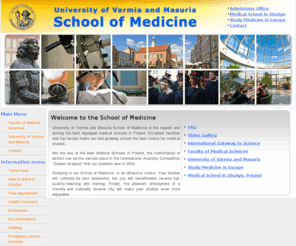 study-medicine.info: University of Varmia and Masuria
Joomla! - dynamiczny portal i system obsługi witryny internetowej