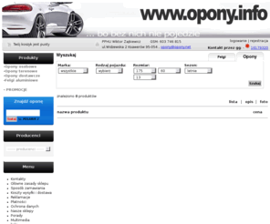 175-60r13.com: • OPONY.info - opony zimowe i opony letnie. OPONY - największy wybór.
producent:OPONY.info - opony zimowe i opony letnie. OPONY - największy wybór..Opony.info - sklep z oponami. Opony letnie w super cenach