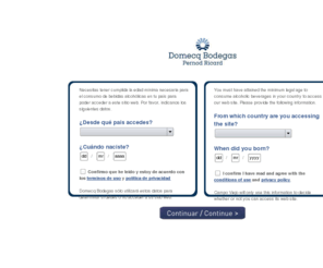bodegas-tarsus.com: :: DOMECQ BODEGAS - ADB, vinos de calidad::
DOMECQ BODEGAS (ADB): siete bodegas repartidas en nueve denominaciones de origen, vinos con personalidad, identidad y carácter