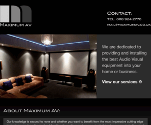 maximumav.co.uk: Maximum AV
Maximum AV Homepage