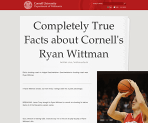 ryanwittmanfacts.com: Completely True Facts about Cornell's Ryan Wittman
