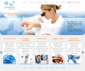 synergy-cro.com: Synergy-cro.com
synergy research a contract research organization pharmaceutical biological device clinical and regulatory affairs