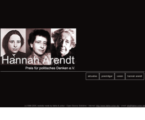 hannah-arendt-preis.org: Hannah Arendt Preis für politisches Denken e.V. - Homepage
Hannah Arendt Preis für politisches Denken e.V.