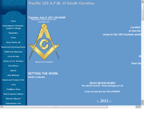 pacific325.org: Pacific 325 AFM - South Carolina
Masonic Webpage