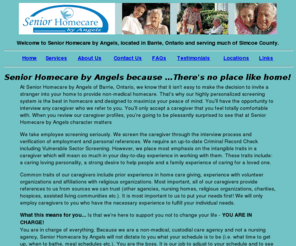 seniorhomecarebarrie.com: Senior Homecare by Angels in Barrie and Simcoe County
Senior Homecare by Angels located in Barrie provides non-medical assisted living homecare services as an alternative to other elderly care options such as nursing homes. We serve Barrie, Innisfil, Alliston, Oro-Medonte, Springwater and Orilla