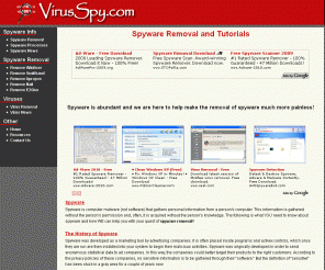 virusspy.com: Spyware Removal
Spyware Detection and Removal!