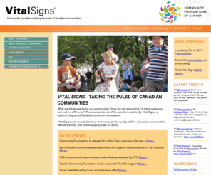 vitalsignscanada.ca: Vital Signs - Community foundations taking the pulse of Canadian communities
