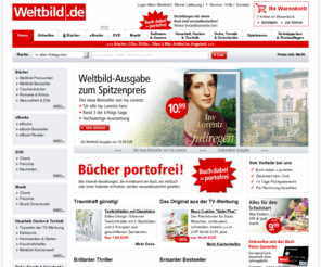 xn--billigbcher-zhb.org: Weltbild.de - Bücher versandkostenfrei, DVDs, CDs, Spielzeug, PC Spiele und vieles mehr
Bücher portofrei bei Weltbild.de. Über 3 Mio. Artikel: Bücher, DVDs, CDs, Geschenke, Elektronik, Software & Spielwaren mit bis zu 50% Preisvorteil gegenüber früheren Ladenpreisen!