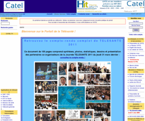 portailtelesante.org: Portail de la TéléSanté
Portail d'information sur la télésanté et l'activité du CATEL