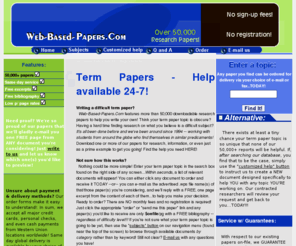 web-based-papers.com: term paper topics - 50,000
web-based-papers.com offers college students assistance by example - get help writing college term papers !