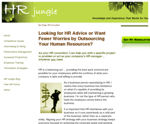 hrjungle.net: HR Consultant in San Diego
Need an HR consultant in San Diego? HR Jungle keeps small businesses compliant, competitive, and profitable through human resources solutions. Manage your risk ... know the facts!