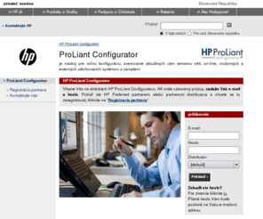 proliant.sk: HP ProLiant Configurator
HP ProLiant Configurator